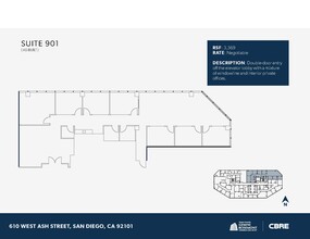 610 W Ash St, San Diego, CA for lease Floor Plan- Image 1 of 1