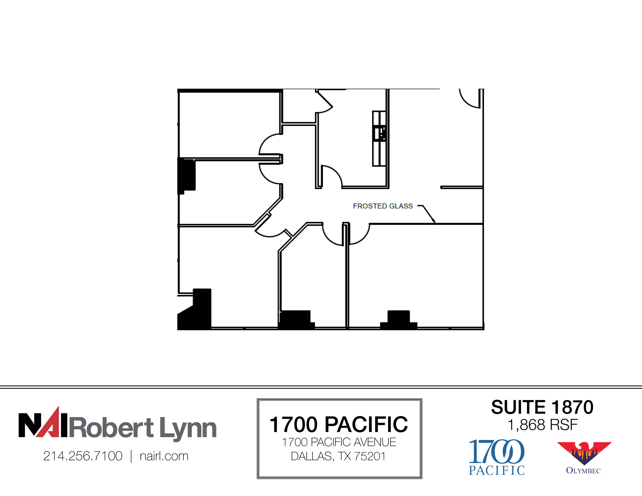 1700 Pacific Ave, Dallas, TX for lease Floor Plan- Image 1 of 2