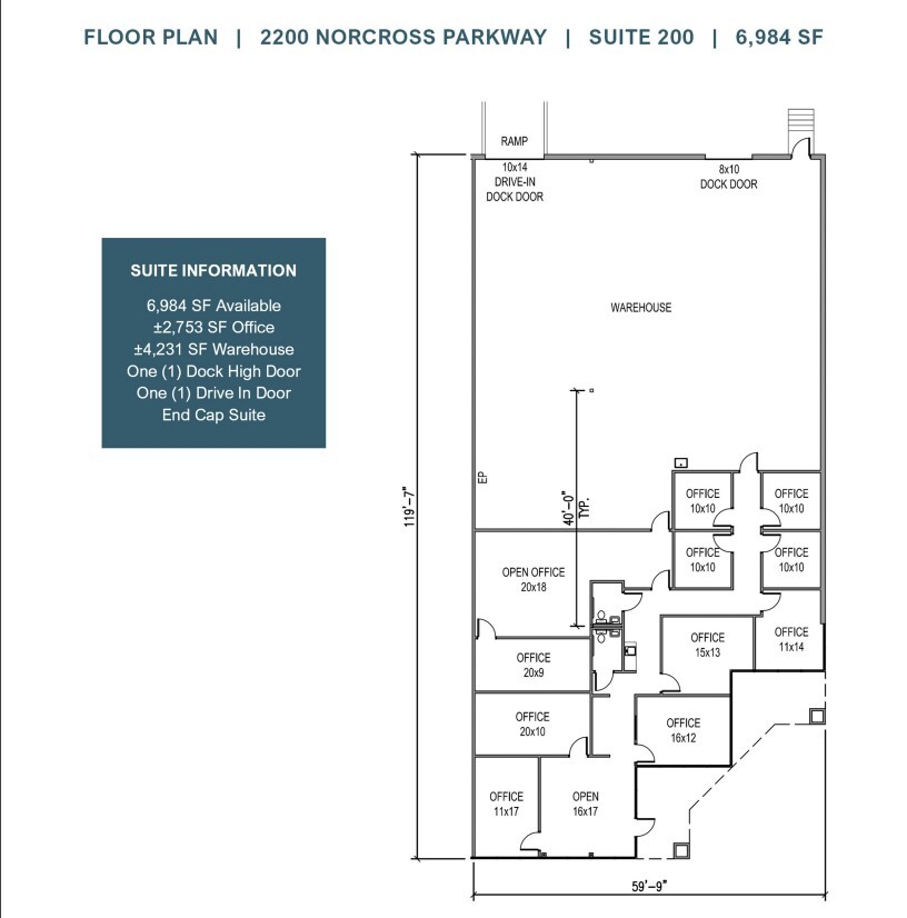 2200 Norcross Pkwy, Norcross, GA for lease Floor Plan- Image 1 of 1