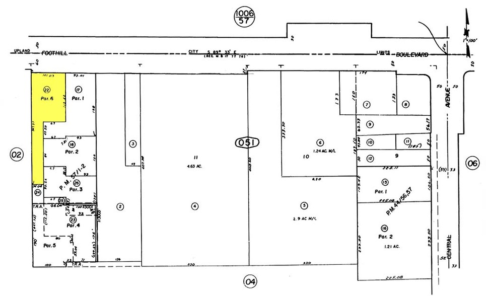 2176 W Foothill Blvd, Upland, CA for lease - Plat Map - Image 2 of 3