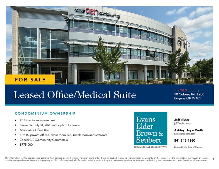 10 Coburg Rd, Eugene, OR for sale - Building Photo - Image 2 of 7