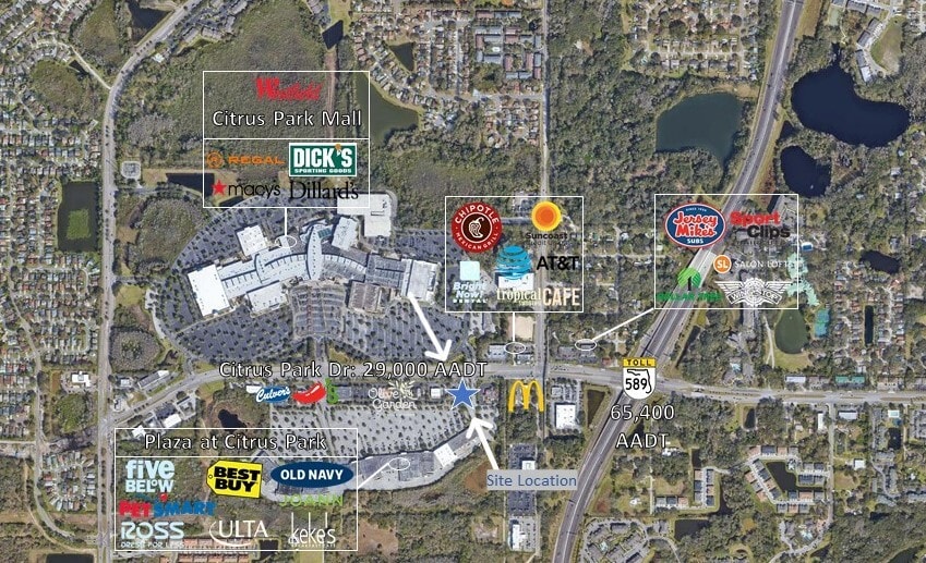 Map Of Citrus Park Mall 8104 Citrus Park Dr Tampa Fl 33625 Citrus Park Outparcel Loopnet