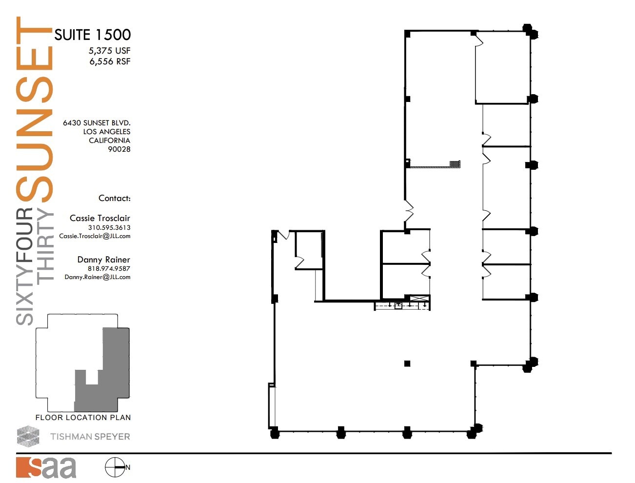 6430 W Sunset Blvd, Los Angeles, CA for lease Floor Plan- Image 1 of 1