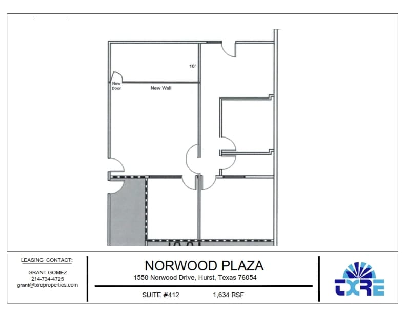 1550 Norwood Dr, Hurst, TX for lease Floor Plan- Image 1 of 1