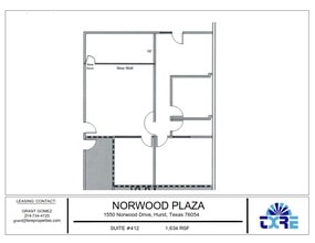 1550 Norwood Dr, Hurst, TX for lease Floor Plan- Image 1 of 1