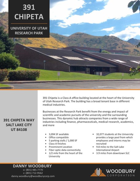 391 S Chipeta Way, Salt Lake City, UT for lease - Building Photo - Image 3 of 4