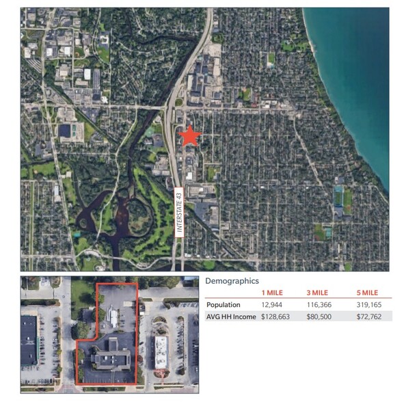 5380 N Port Washington Rd, Glendale, WI for lease - Aerial - Image 2 of 2