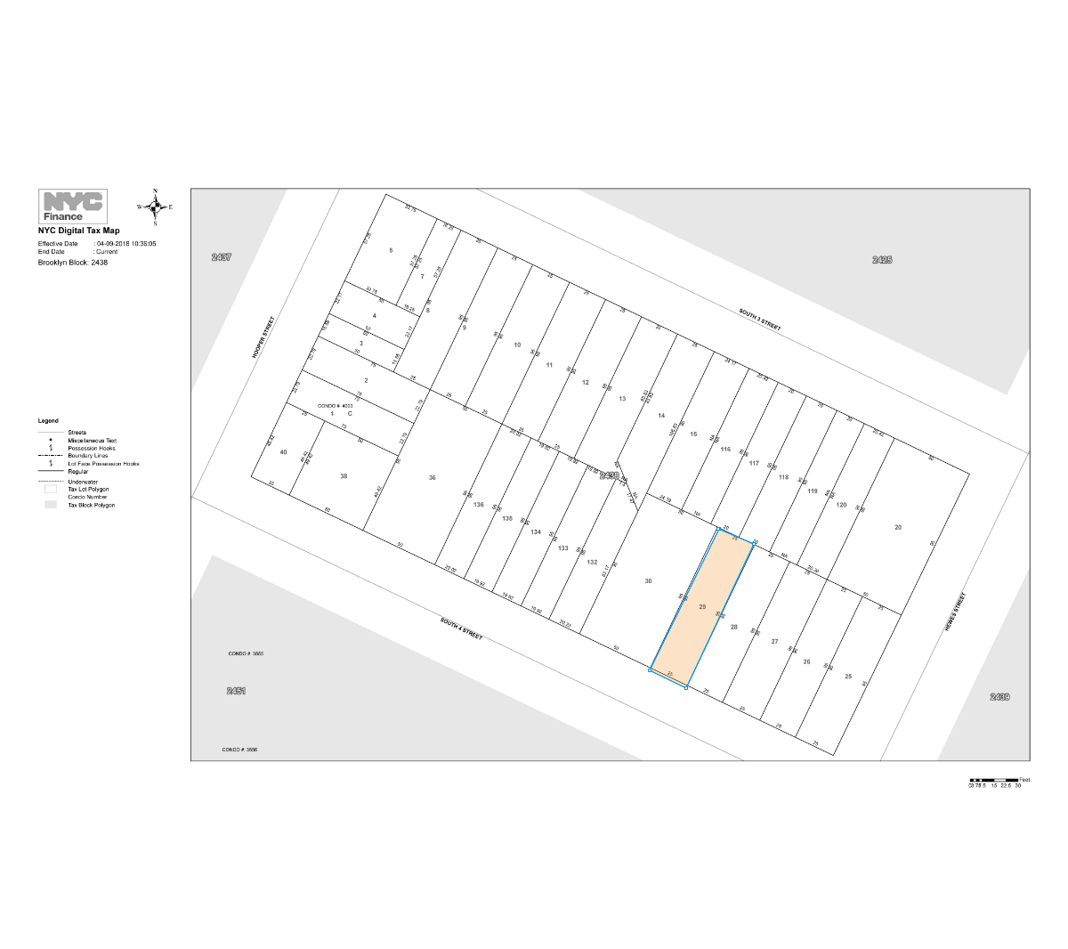 395 S 4th St, Brooklyn, NY for sale Plat Map- Image 1 of 2