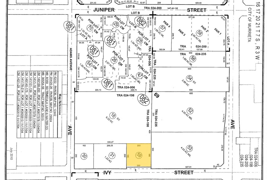 41667 Ivy St, Murrieta, CA for lease - Plat Map - Image 3 of 4