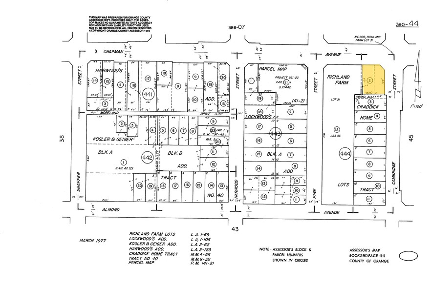 850 E Chapman Ave, Orange, CA for lease - Plat Map - Image 2 of 32