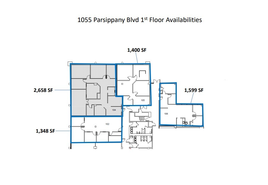 1055 Parsippany Blvd, Parsippany, NJ for lease Floor Plan- Image 1 of 1