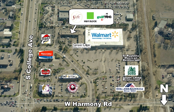 4600-4637 S Mason St, Fort Collins, CO for lease Aerial- Image 1 of 8