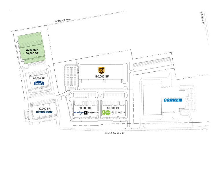 8401 N I 35 Service Rd, Oklahoma City, OK for lease - Site Plan - Image 2 of 16