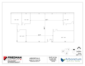 34505 W 12 Mile Rd, Farmington Hills, MI for lease Floor Plan- Image 1 of 3