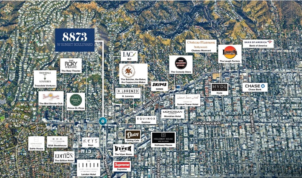 8873 W Sunset Blvd, West Hollywood, CA for lease - Building Photo - Image 2 of 2