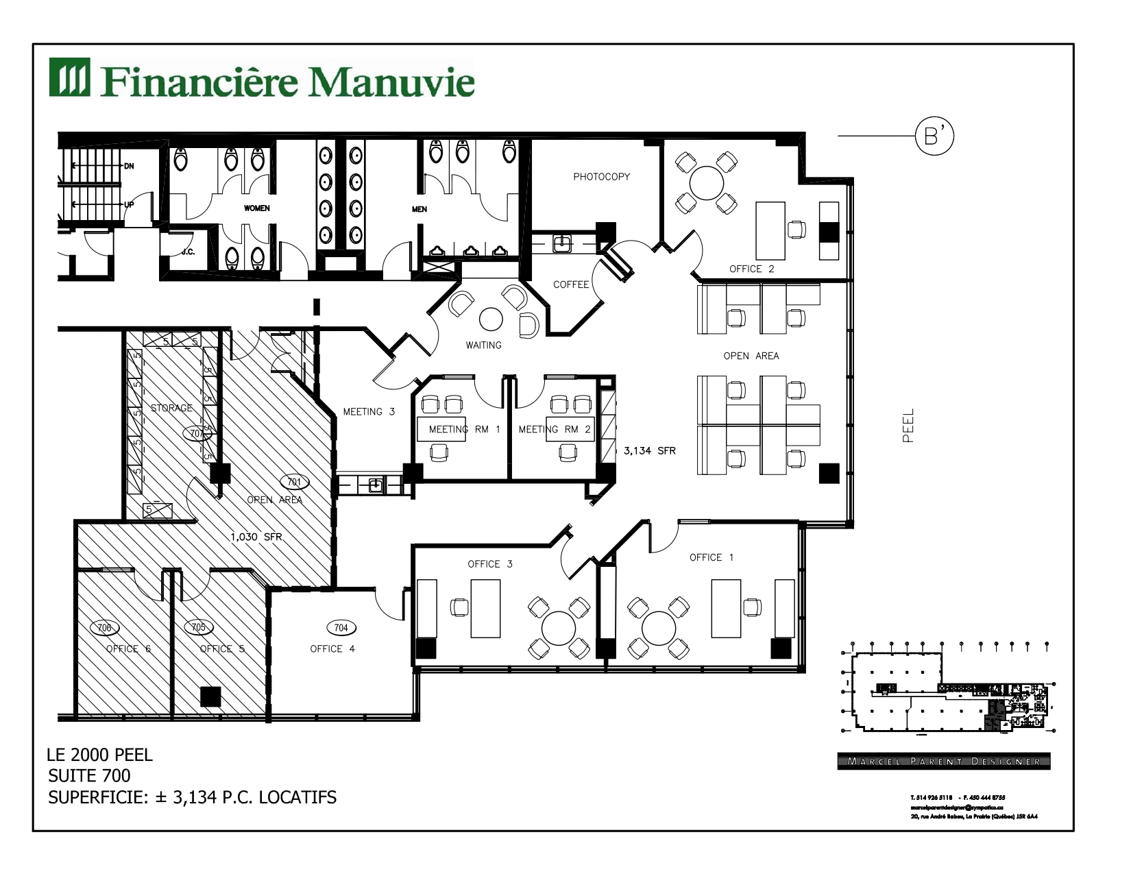 2000 Rue Peel, Montréal, QC for lease Floor Plan- Image 1 of 1