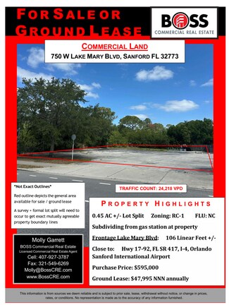 More details for 750 W Lake Mary Blvd, Sanford, FL - Land for Sale