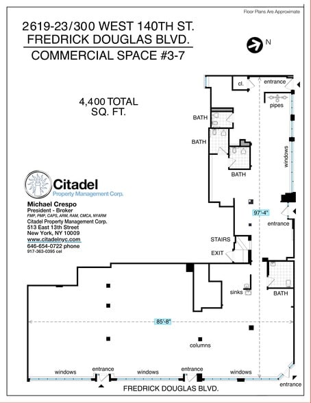 2611-2615 Frederick Douglass Blvd, New York, NY for lease - Site Plan - Image 3 of 3