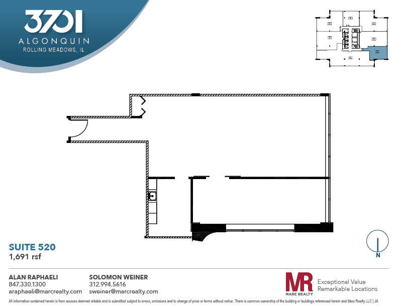 3701 Algonquin Rd, Rolling Meadows, IL for lease Floor Plan- Image 1 of 5