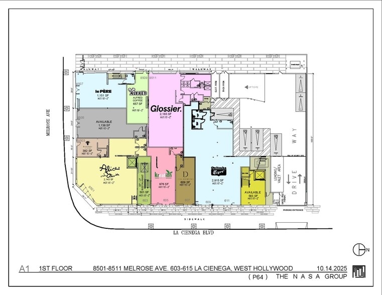 N 8501-8513 Melrose Ave/603-615 N La Cienega Blvd, West Hollywood, CA for lease - Floor Plan - Image 3 of 7
