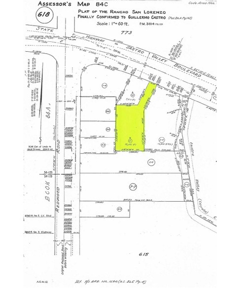 3553 Castro Valley Blvd, Castro Valley, CA for lease - Plat Map - Image 2 of 16