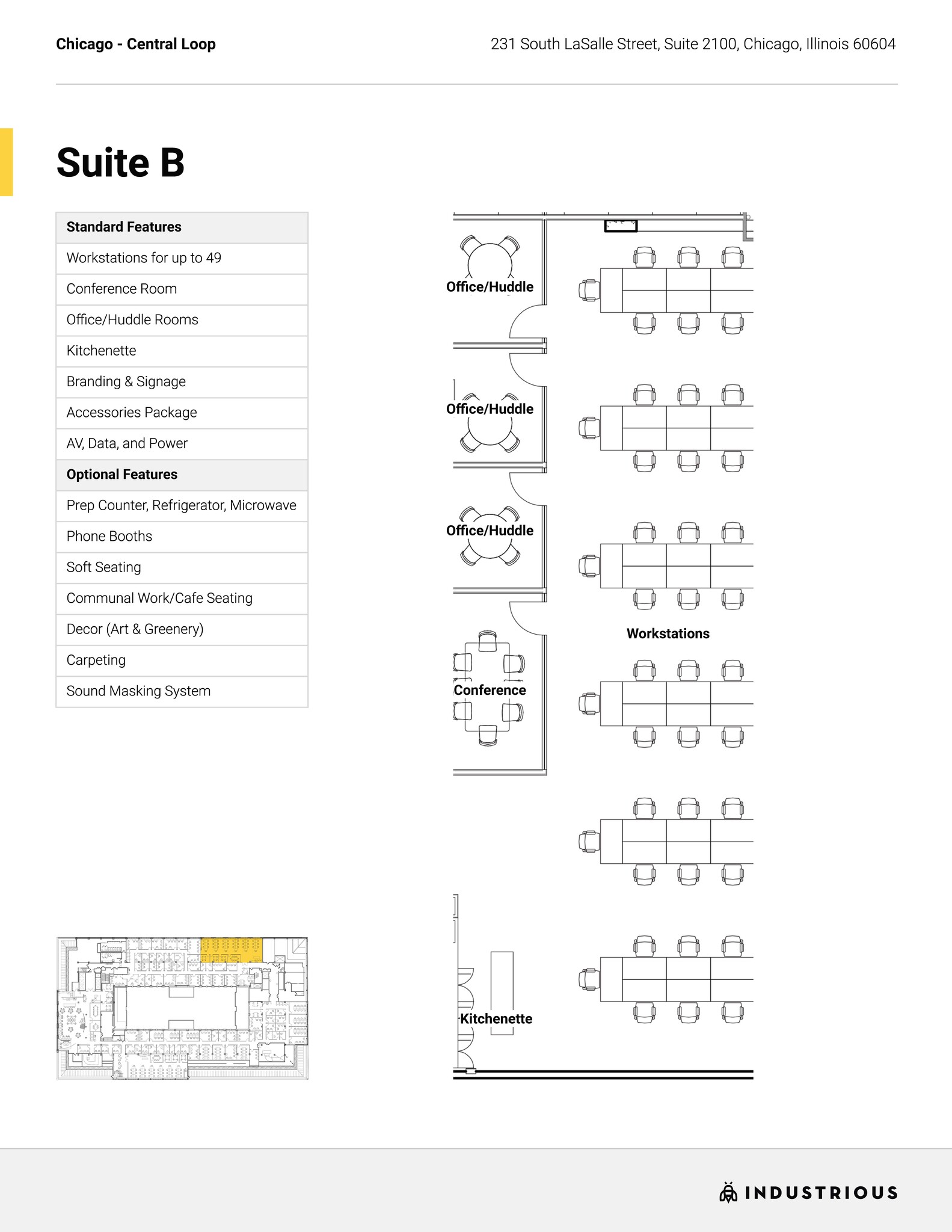 231 S LaSalle St, Chicago, IL for lease Floor Plan- Image 1 of 6