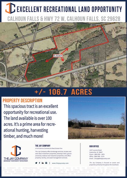 0 Highway 72, Calhoun Falls, SC for sale - Primary Photo - Image 1 of 1