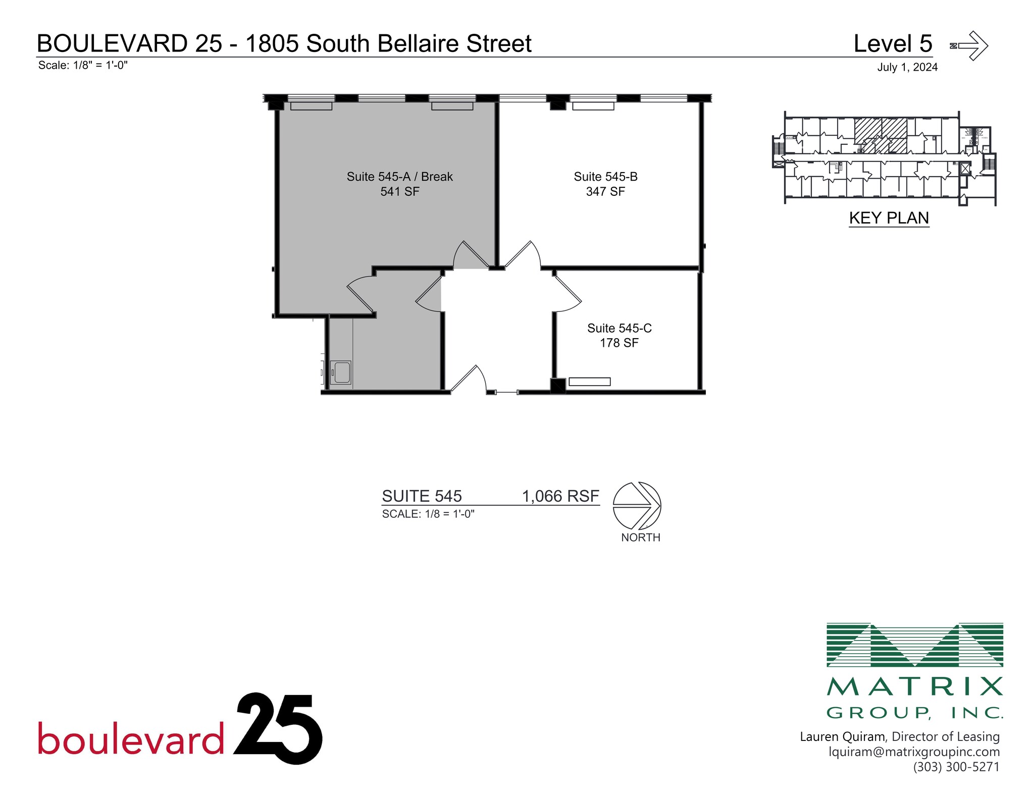 1805 S Bellaire St, Denver, CO for lease Site Plan- Image 1 of 2