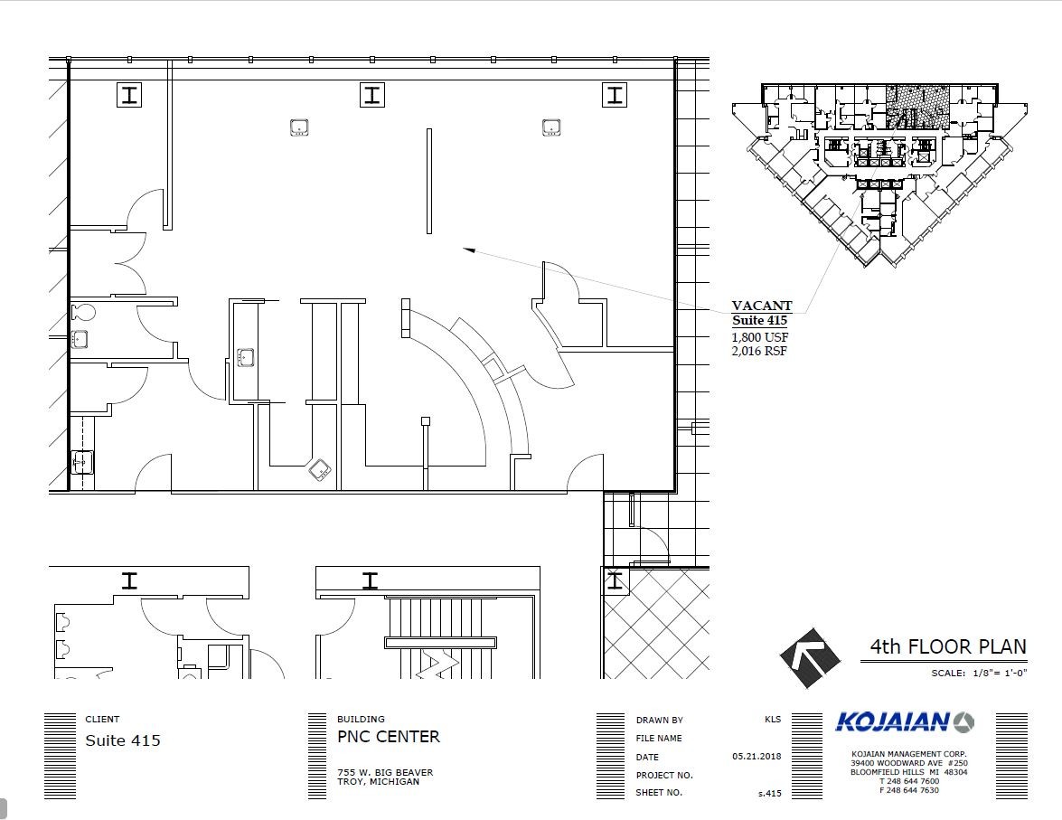 755 W Big Beaver Rd, Troy, MI for lease Floor Plan- Image 1 of 1