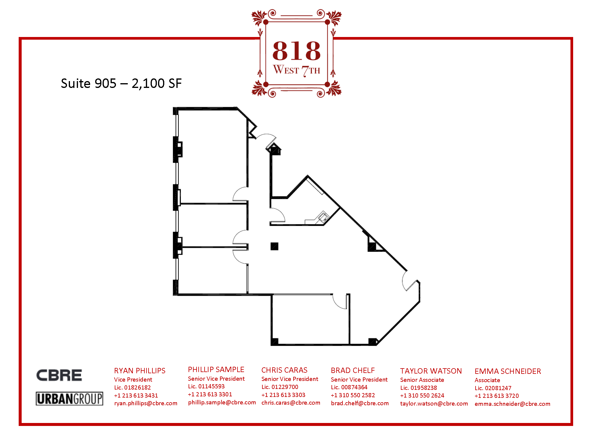 818 W 7th St, Los Angeles, CA for lease Floor Plan- Image 1 of 1