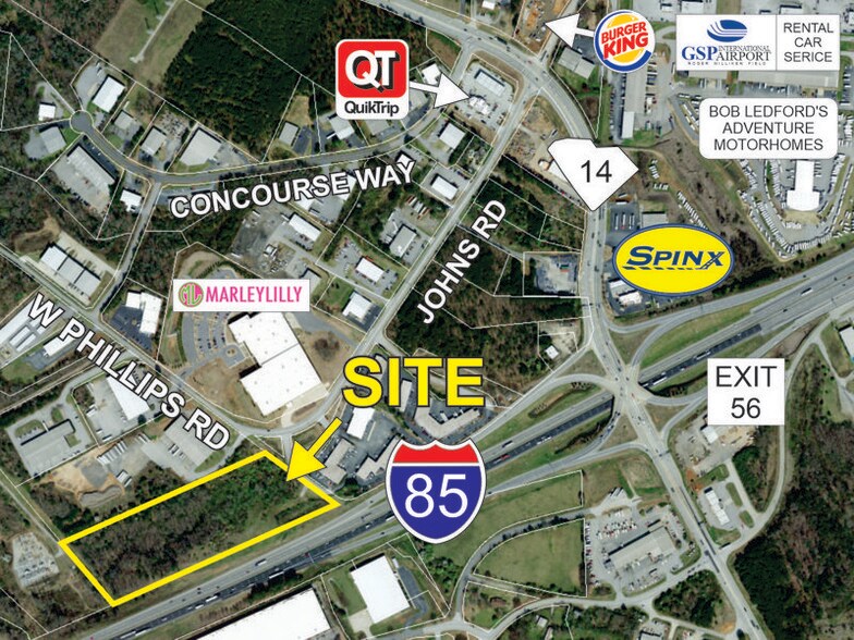 W Phillips Rd, Greer, SC for sale - Aerial - Image 1 of 1