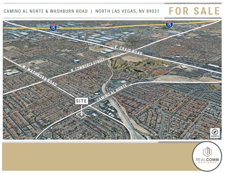 Washburn Rd, North Las Vegas, NV for sale - Aerial - Image 3 of 4