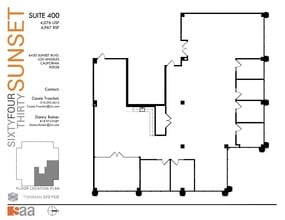 6430 W Sunset Blvd, Los Angeles, CA for lease Floor Plan- Image 1 of 1