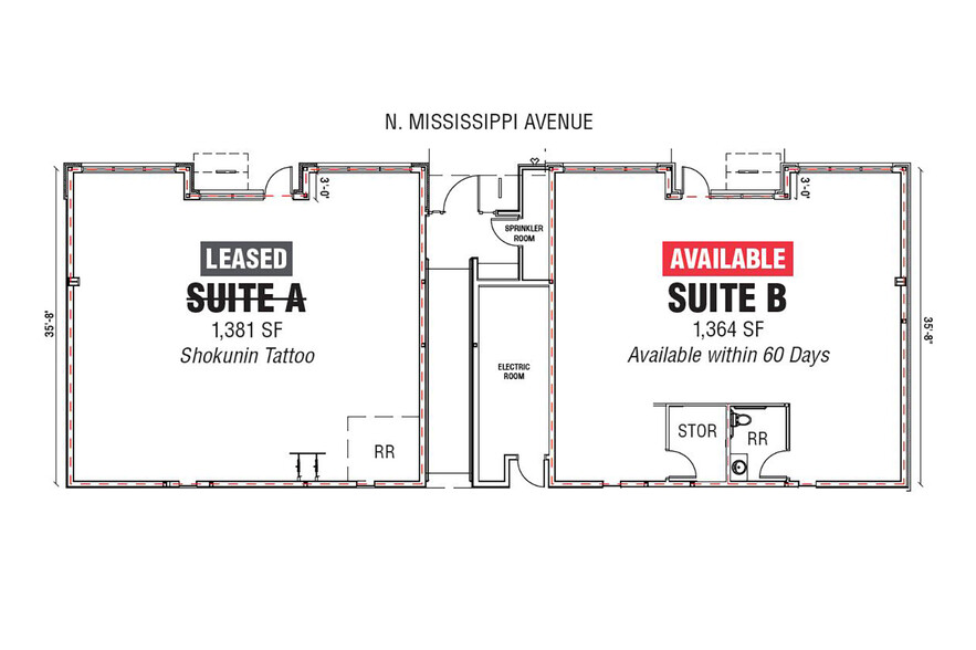 4018 N Mississippi Ave, Portland, OR for lease - Floor Plan - Image 2 of 2