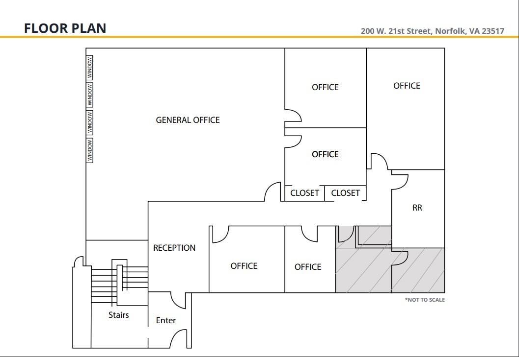 200 W 21st St, Norfolk, VA for lease Floor Plan- Image 1 of 1