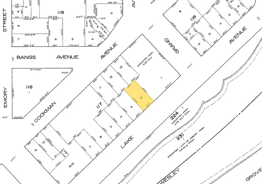 515 Lake Ave, Asbury Park, NJ for sale - Plat Map - Image 1 of 1