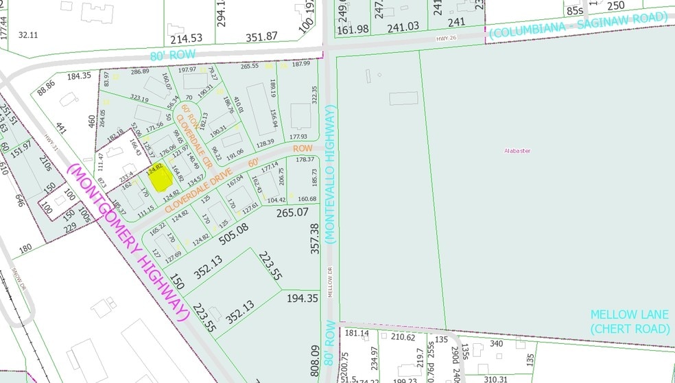 105 Cloverdale Dr, Alabaster, AL for lease - Plat Map - Image 2 of 8
