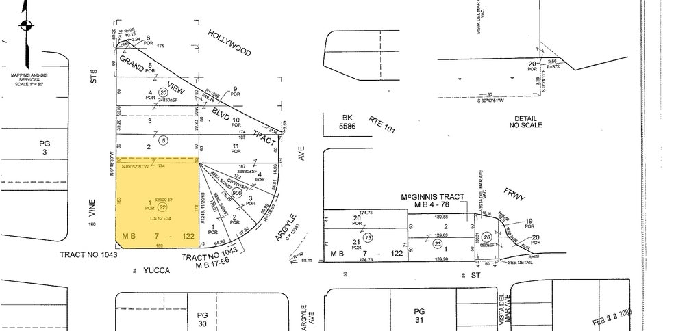 1800 N Vine St, Los Angeles, CA for lease - Plat Map - Image 2 of 30