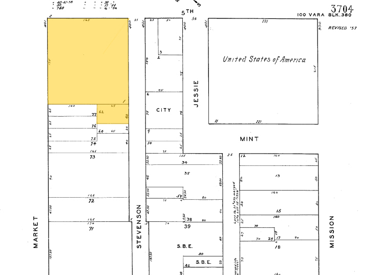 901 Market St, San Francisco, CA for lease - Plat Map - Image 2 of 13