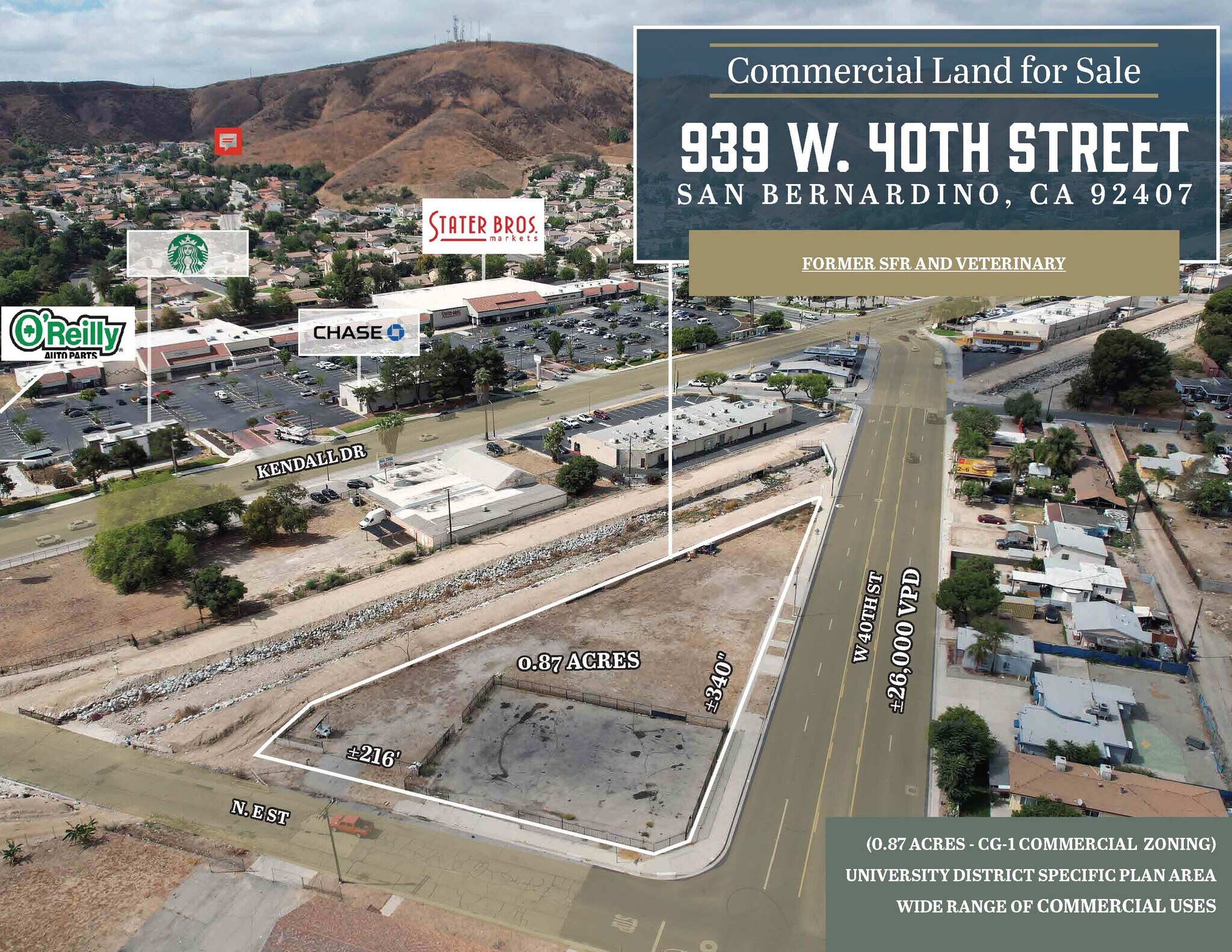 939 W 40th St, San Bernardino, CA for sale Aerial- Image 1 of 5