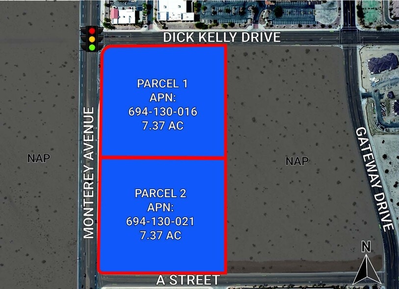 SEC Monterey Ave & Dick Kelly Dr, Palm Desert, CA for sale - Plat Map - Image 2 of 3