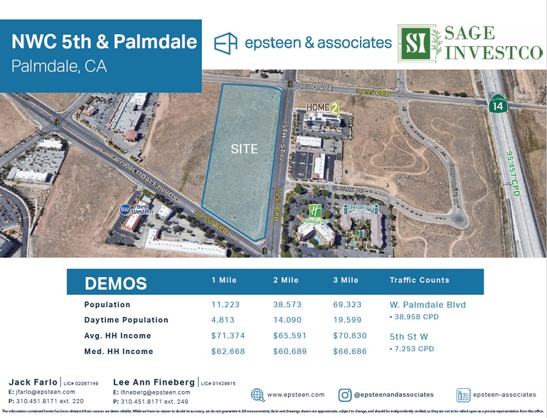NWC Palmdale Blvd & 5th Street W, Palmdale, CA for lease - Primary Photo - Image 1 of 1