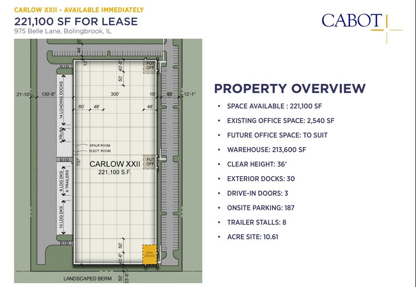 975 Belle Ln, Bolingbrook, IL for lease - Site Plan - Image 2 of 4