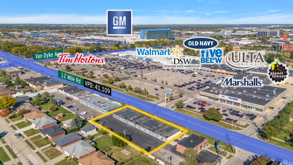 8282-8326 E 12 Mile Rd, Warren, MI for lease - Building Photo - Image 2 of 2