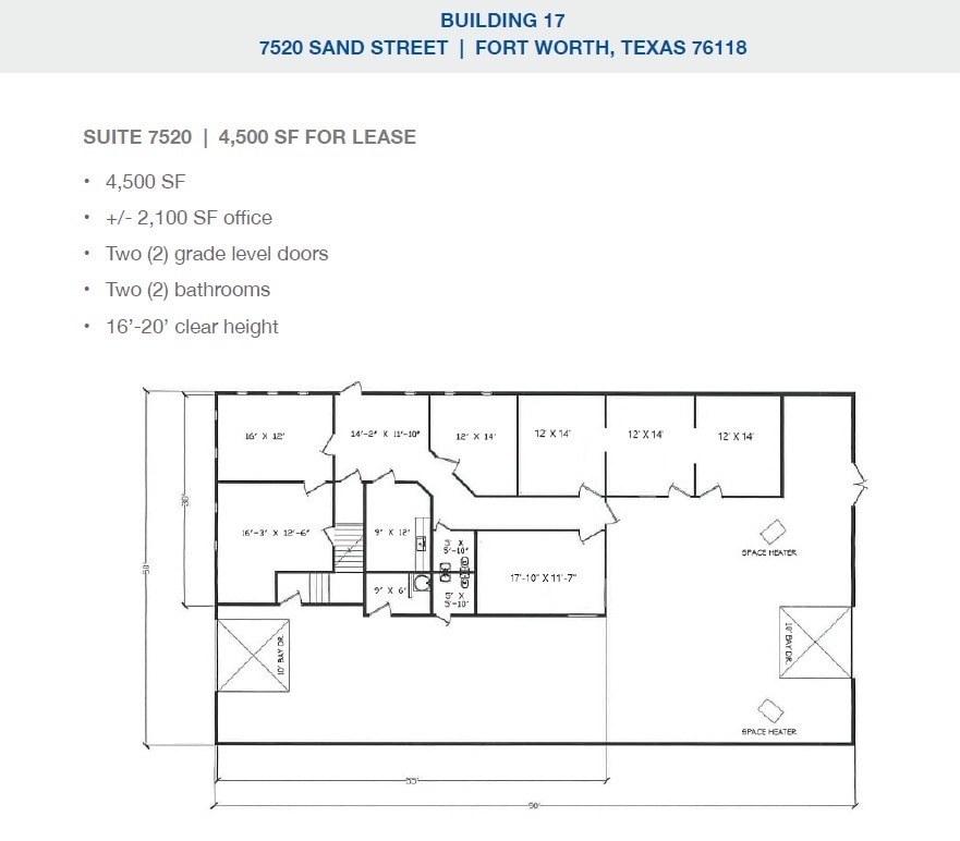 2501-2519 Gravel Dr, Fort Worth, TX for lease Floor Plan- Image 1 of 1