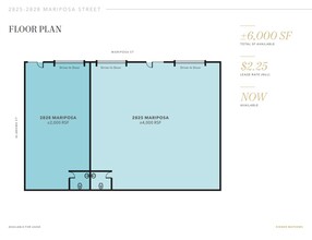 2825 Mariposa St, San Francisco, CA for lease Floor Plan- Image 1 of 1