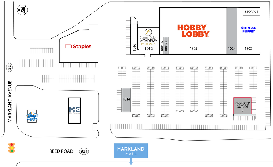 1805 E Markland Ave, Kokomo, IN for lease - Site Plan - Image 3 of 6