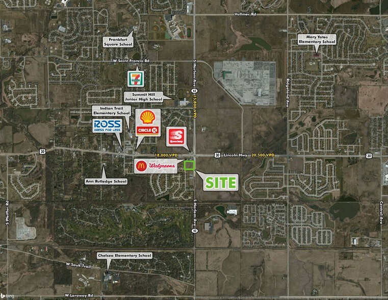 SWC Harlem Ave, Frankfort, IL for sale - Aerial - Image 2 of 2