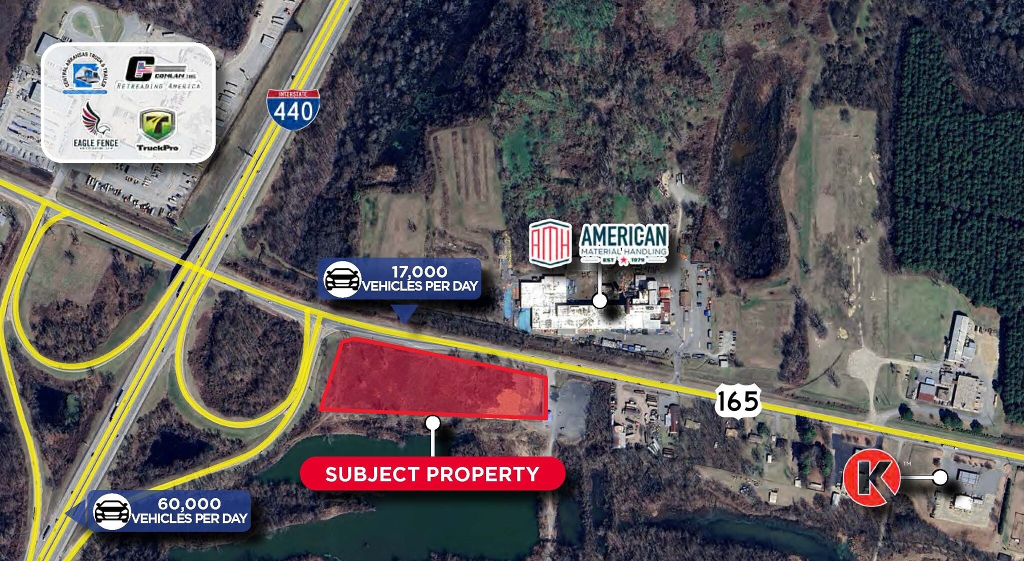 I-1440 & Hwy 165, North Little Rock, AR for sale Aerial- Image 1 of 3