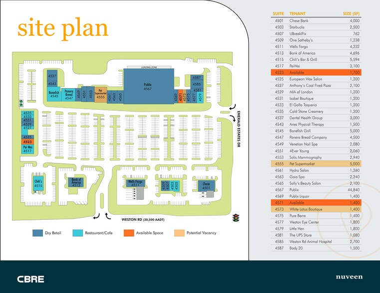 4501-4587 Weston Rd, Weston, FL for lease - Site Plan - Image 1 of 16